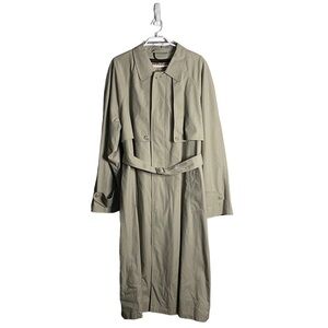 Christian Dumas Cement Button Down Belted Trench Coat